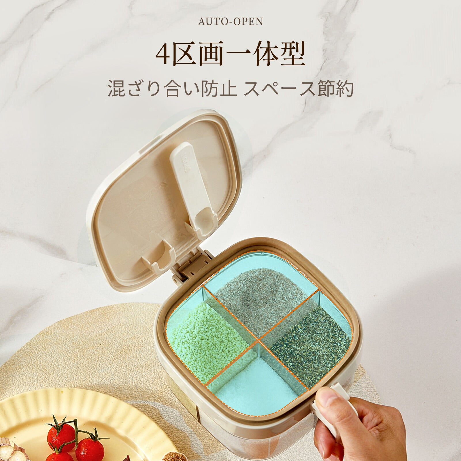 ZASA 4分割調味料入れ