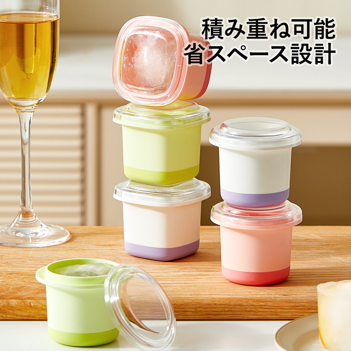 ZASA round and square ice cream molds
