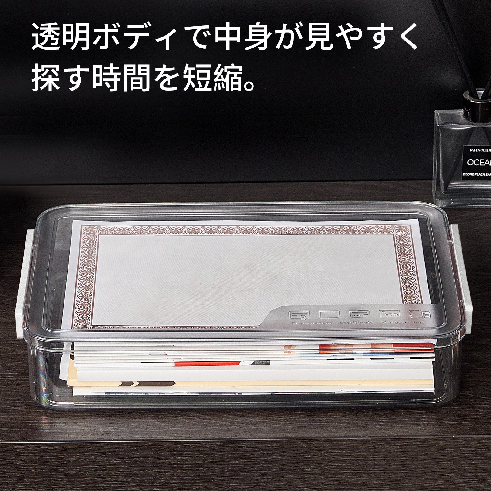 Caja de almacenamiento transparente ZASA 