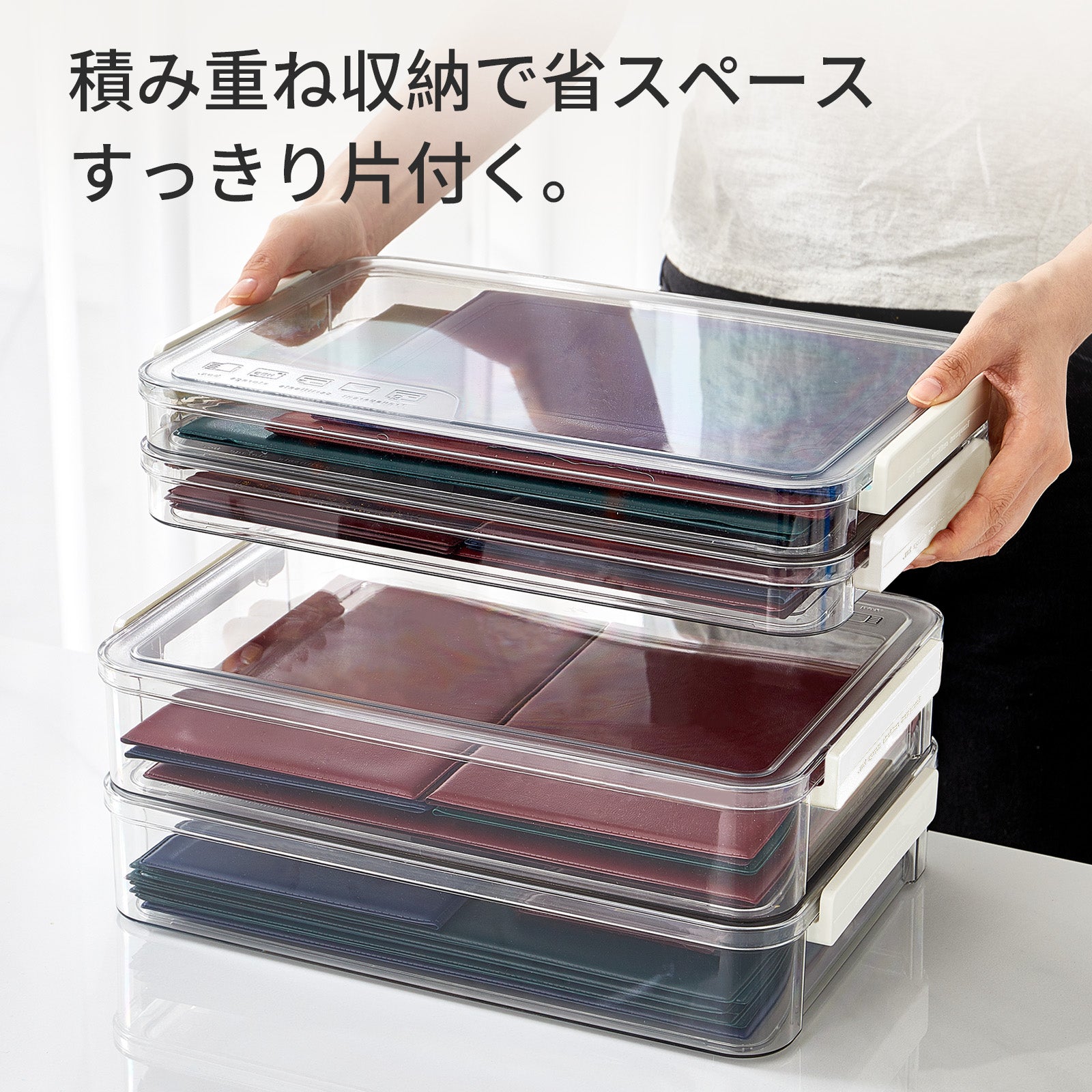 Caja de almacenamiento transparente ZASA 