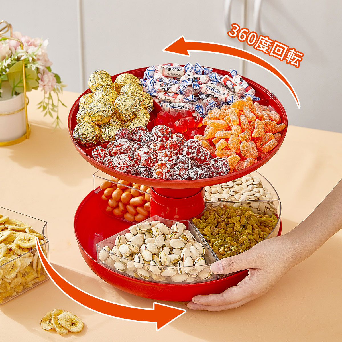 ZASA Two-tiered vegetable and fruit tray